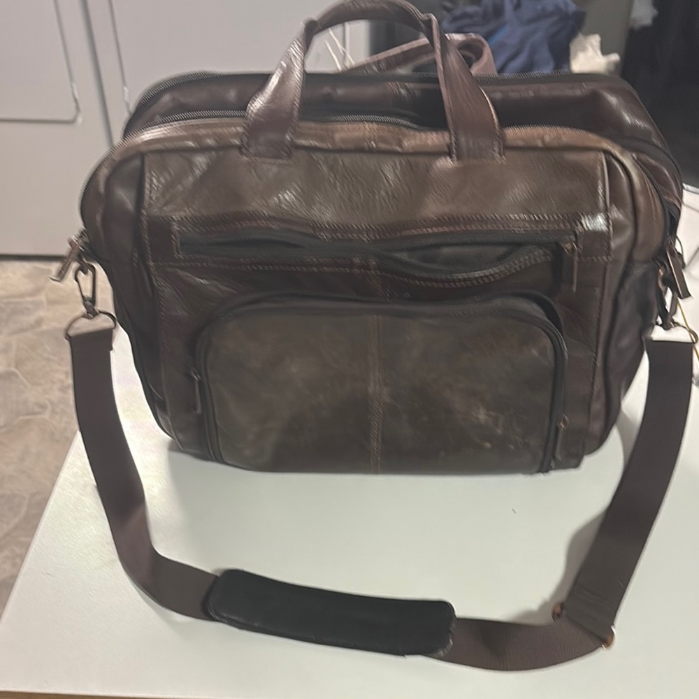 Kenneth Cole leather briefcase.